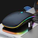 Mouse Wireless RGB Recarregável 2.4GHz Sem Fio com Iluminação LED