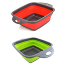 Escorredor Retrátil de Silicone Quadrado – Multiuso para Massas, Frutas e Alimentos