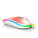 Mouse Wireless RGB Recarregável 2.4GHz Sem Fio com Iluminação LED