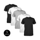 Kit 5 Camisetas Lisas Masculinas – Poliéster, Cores Variadas