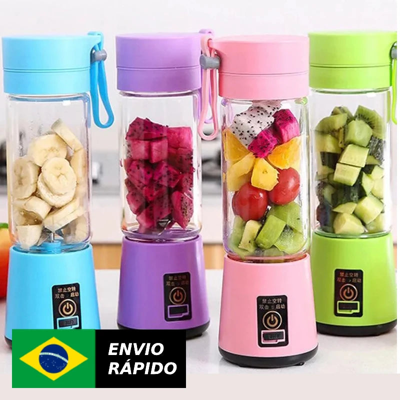 Mini Liquidificador Portátil USB 6 Lâminas Recarregável – Zello