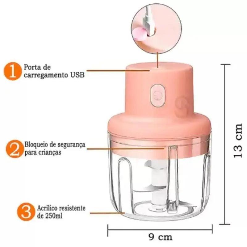 Mini Processador Elétrico de Alimentos - Praticidade e Eficiência para Sua Cozinha!