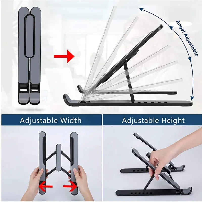 Suporte Universal para Notebook – Ajustável, Dobrável e Estável