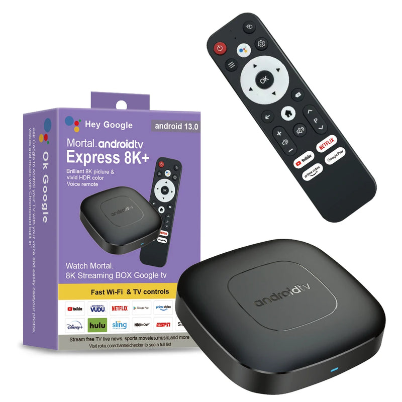 TV Box Android 13 com Wi-Fi 5G, Bluetooth e Google Assistente – 2GB RAM + 16GB | T1 Smart Media Player