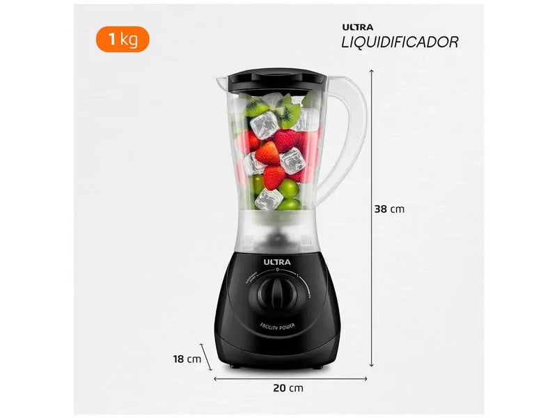 Liquidificador Mondial Ultra – Potência de 550W, 2 Velocidades, 220V