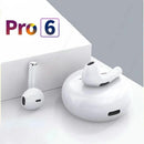 Fones Pro6 TWS – Earbuds Sem Fio Bluetooth 5.0 com Controle Touch