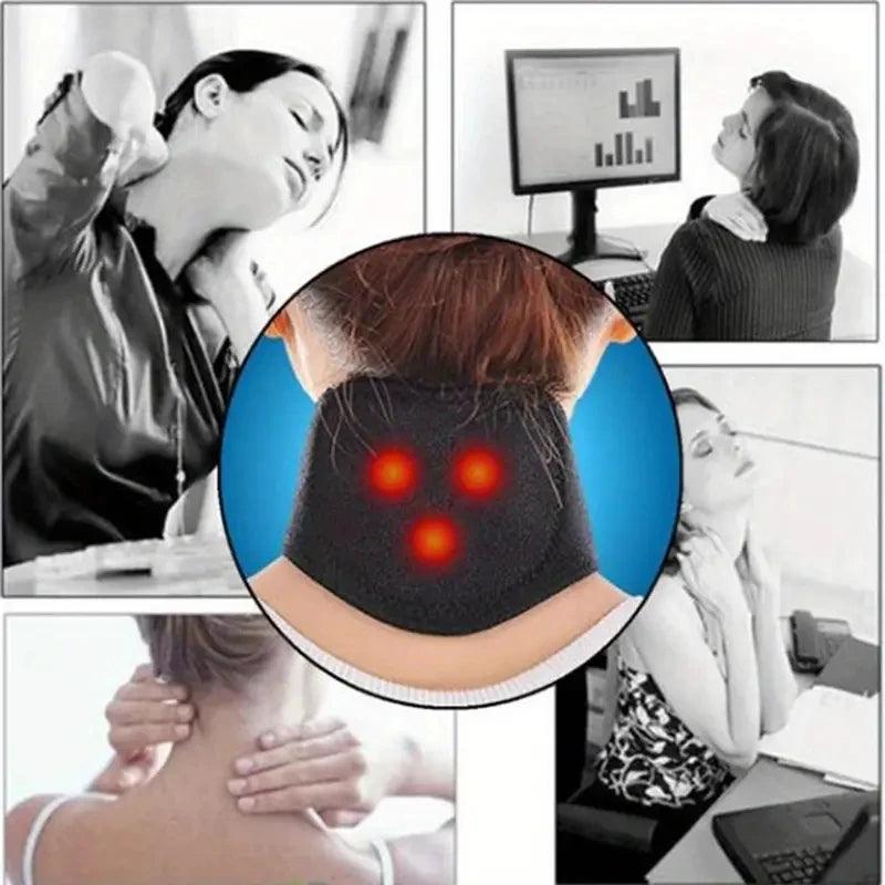 Suporte Cervical com Aquecimento Magnético Alivio das Rápido Das dores